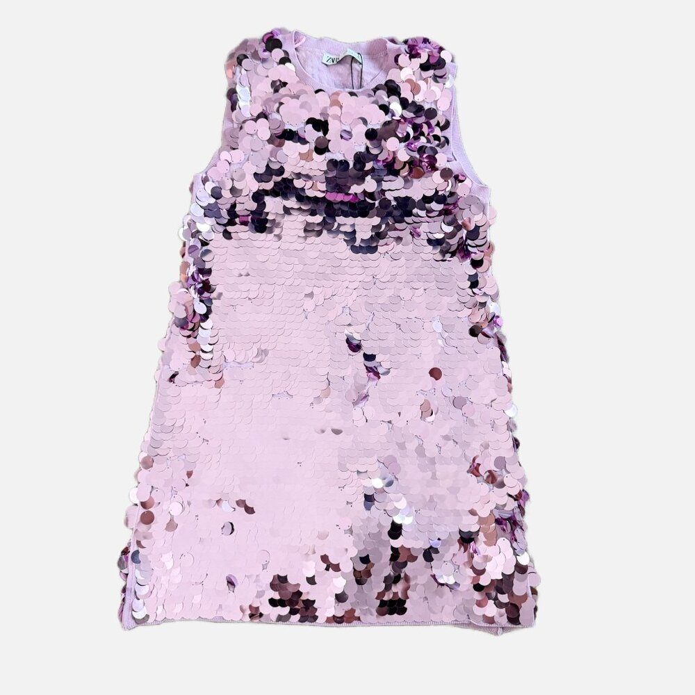 Zara Pink Barbie Spangle Cocktail Party Mini Dress NEW M - Picture 4 of 16